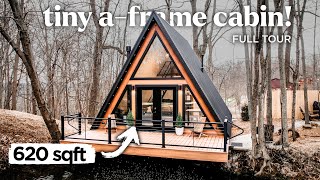 TINY A-FRAME Airbnb On WATER! | Forest Lane A-Frame (Full Tour)