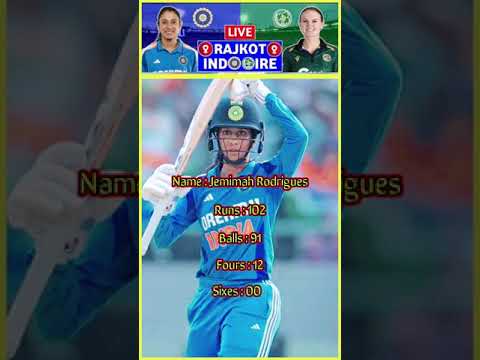 Jemimah Rodrigues | ind vs ire | 2nd ODI #trendingshorts #viralvideo