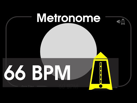 66 BPM Metronome - Adagietto - 1080p - TICK and FLASH, Digital, Beats per Minute