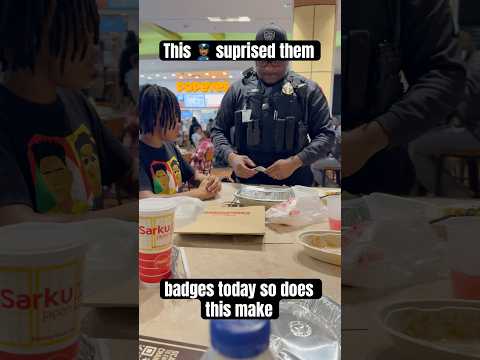 Heartwarming Moment: Police Officer Deputizes the Kids at the Mall! 👮‍♂️✨ #Shorts