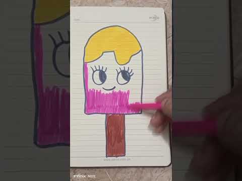 Draw Cute Ice Cream For Kids||Easy Drawing||#drawing #drawingforkids #coloring #colour