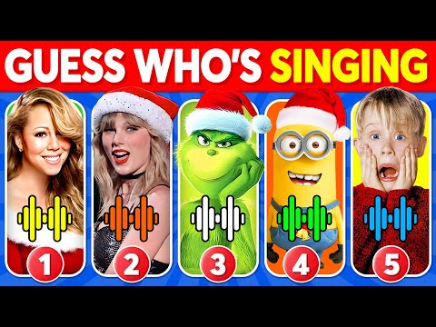 Guess Who's Singing 🎅🎤🎶 Most Popular CHRISTMAS Song Edition 🎁 | Mariah Carey, Home Alone, Grinch