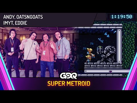 Super Metroid by Andy, Oatsngoats, imyt and Eddie in 1:19:50 - Awesome Games Done Quick 2025