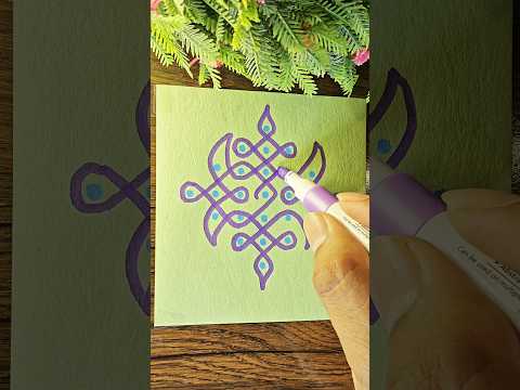 7*1 rangoli | easy rangoli for shivratri #shivratrispecial #rangoli  #shorts