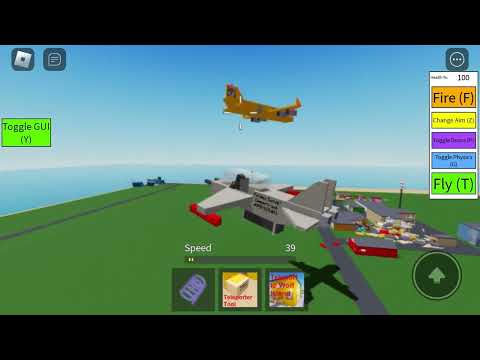 shooting down planes in destroy the ship (Roblox)