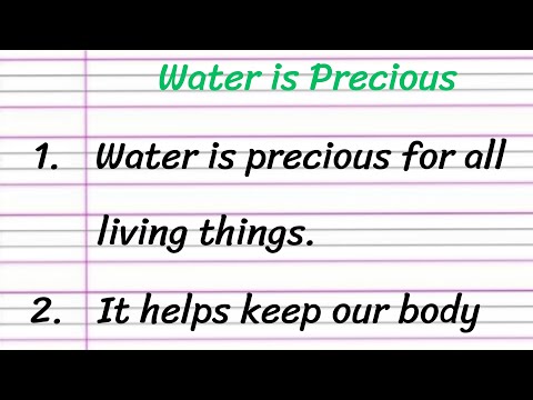 Water is Precious Essay in English 10 Lines || Essay on Water is Precious || Write an Essay on Water