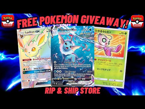 🔴Live -  Free Giveaways! Pokémon Cards & Rip & Ship Store!