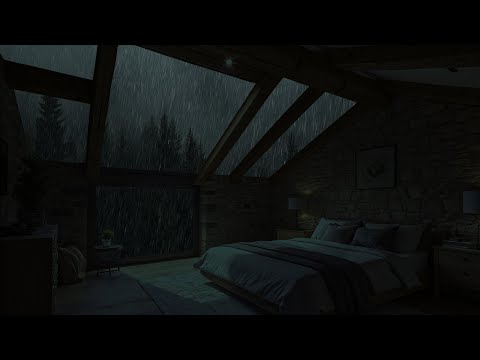 Lie down and feel the sound of rain falling on the roof - Cozy bedroom atmosphere to sleep soundly