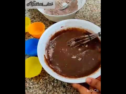 Chocolate Muffin ❣️Air fryer Muffin cake in 20 min#shorts#kadhai_lab #chocolatemuffins