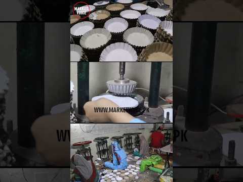 Aurat Ne Ghar Me Disposable Paper Plates Machine Laga Li - Woman Paper Plate Factory Pakistan #plate