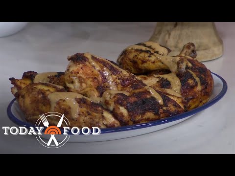 Get Rodney Scott's recipe for barbecue chicken with a white sauce