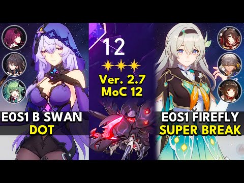 E0S1 Black Swan DoT & E0S1 Firefly Super Break | Memory of Chaos Floor 12 3 Stars |Honkai: Star Rail