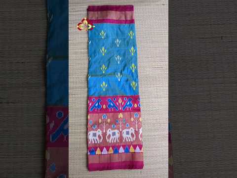 Ikkat silk saree with traditional elephant & parrot motifs | pochampally silk sarees #silksarees