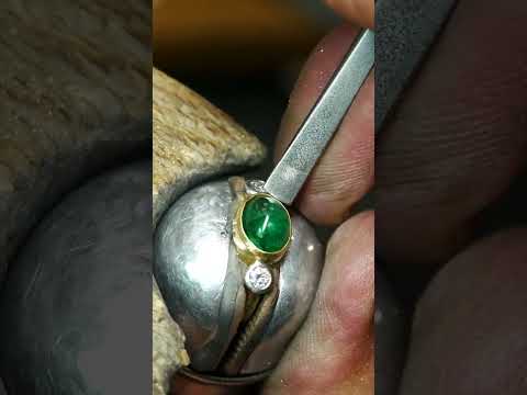 Handcrafting Matt & Anna's Georgian style Emerald & Diamond Engagement Ring | The Village Goldsmith