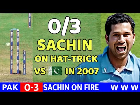 Thrilling Bowling 🔥 by Sachin Tendulkar vs Pakistan | Ind vs Pak 1st odi 2007 | tendulkar W W W 🔥😱