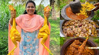 COUNTRY CHICKEN PANI CURRY | நாட்டுக்கோழி தண்ணி குழம்பு வறுவல் செய்முறை | Nattukozhi Kulambu Varuval