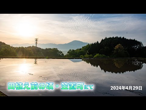 田植え前の頃・笠置町にて 2024年4月29日