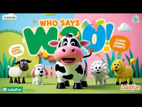 Who Says Moo? 🐮 | Learn Animal Sounds | Fun Nursery Rhymes for Kids | Lalafun