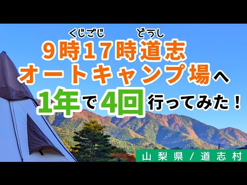 【山梨県/道志村】9時17時（くじごじ）道志オートキャンプ場の秋、1年で4回行ってみた❗ #まふハピキャンプ