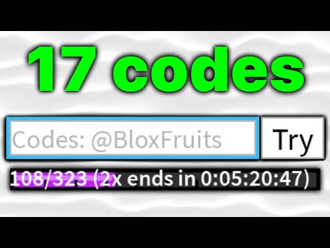 ALL 17 DOUBLE xp codes in 69 seconds.. (Blox Fruits)