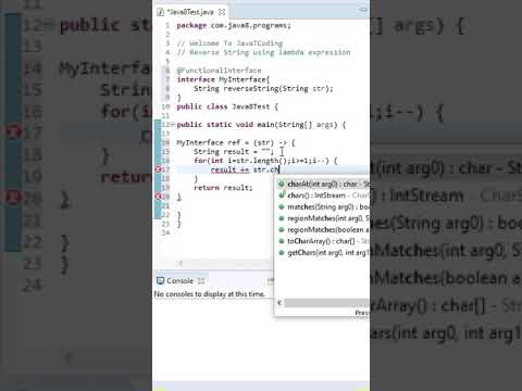 Reverse String with lambda #shorts #shortvideo #feed #java #coding