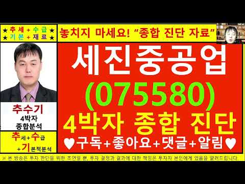 세진중공업(075580)종목진단및향후주가전망 추수기(추수)전문가