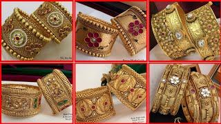 Italian craftsmanship with Indian motifsUnique Indian gold banglesDesigner Indian bangles