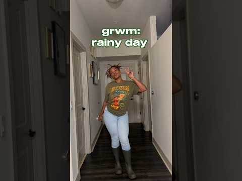 grwm: rainy day edition 🌂 winter rain or spring showers? #grwmoutfit grwm