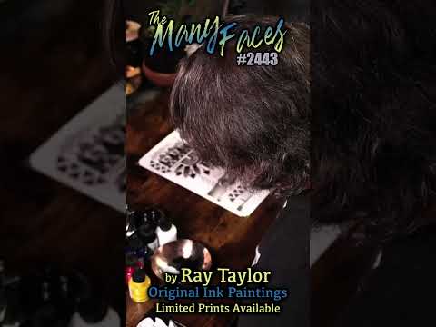 #2443 The Many Faces 2024 Collection: Ink Painting Process Timelapse with Ray Taylor