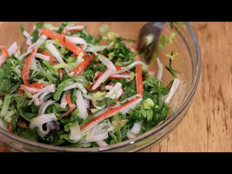 Fresh crab stick salad