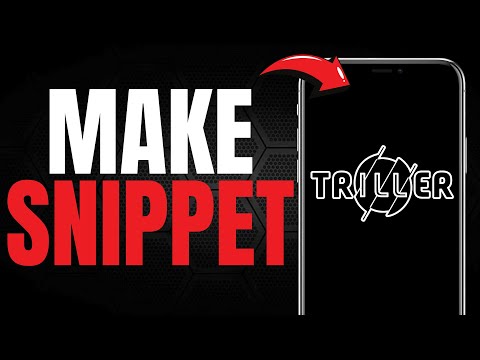 How to EASILY make Snippet on Triller App! (EASY GUIDE) [2025]