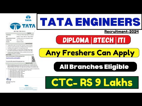 TATA ENGINEERS Recruitment 2024 | Civil Engineer Job|Mechanical Engineer Job|Electrical Engineer Job