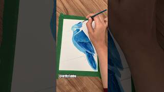 Blue Jay Bird Painting with watercolor#art #painting #kidsvideo #kidspaint #kidsactivities #kids