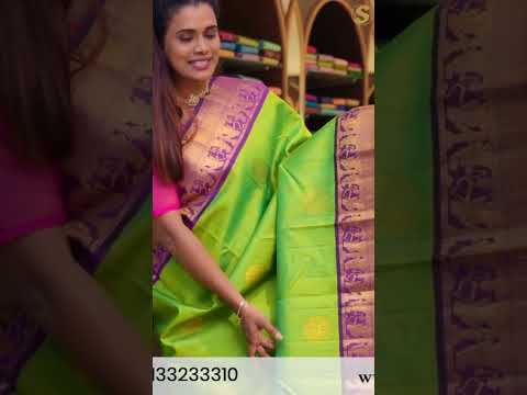 Traditional Kanjivaram Saree with Buttas | SINGHANIAS | Ph:9133233310