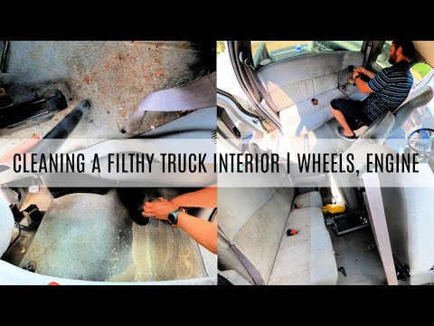 Cleaning a Filthy Truck Interior