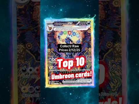 Top 10 EXPENSIVE Umbreon Pokemon Cards 🌙 #shorts #top10 #umbreon