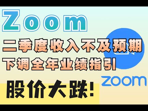 美股分析｜Zoom 二季度收入不及预期，下调全年业绩指引，股价大跌!【CHIVEST每日一股】