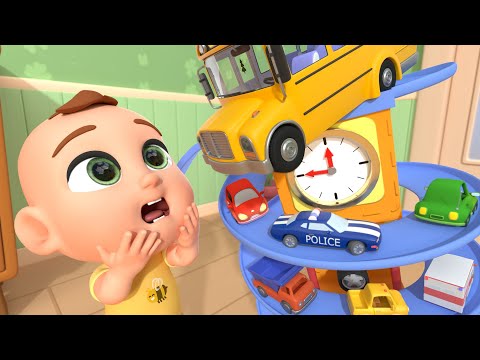 Hickory Dickory Dock (Vehicles Version) | Newborn Baby Songs & Nursery Rhymes