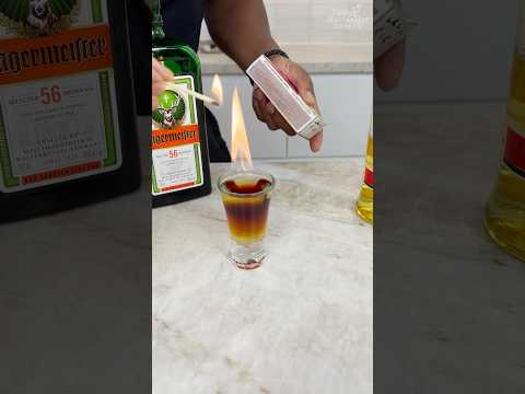 Flaming Liquid Cocaine Shot #cocktail