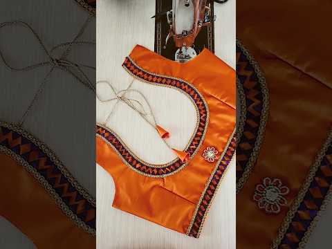 Beautiful designer lace work blouse design cutting and stitching #shorts #shortsvideo