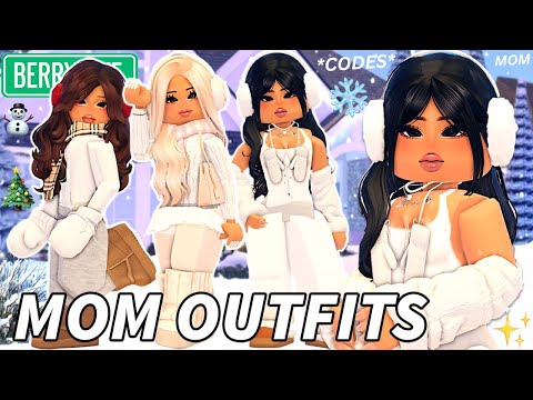 MOM WINTER OUTFITS & CHRISTMAS CODES Tutorial For Berry Avenue!