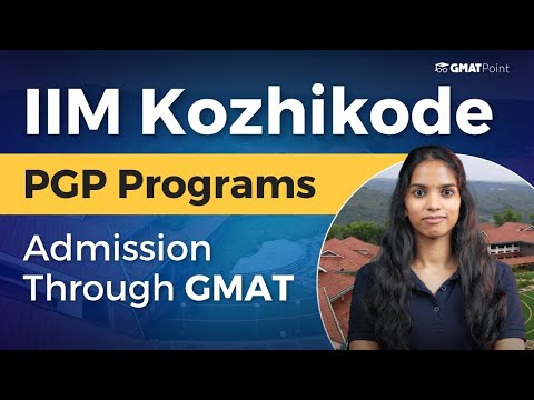 IIM Kozhikode PGP programs admission through GMAT