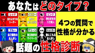 【ゆっくり解説】隠された性格が丸裸に!? 4つの質問で分かる「本格派パーソナリティ診断テスト」