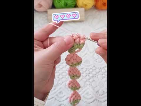 crochet cute strawberry short video#crochetpatterns #crochetpatterns #easycrochet #creativecrochet