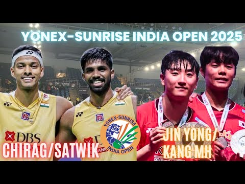 SATWIK SAIRAJ/CHIRAG SHETTY 🇮🇳 VS JIN YONG/KANG MH🇰🇷: YONEX-SUNRISE INDIAN OPEN 2025 QUARTER FINAL