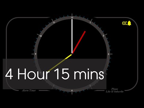 4 Hour 15 Minutes - Analog Clock Timer & Alarm - 1080p - Countdown