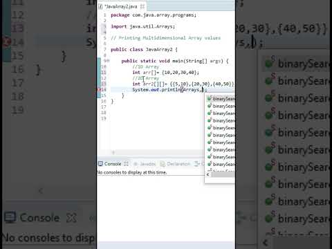 😜🤫🤔Best way to print Multidimensional Array in java #shorts #youtubeshorts #java