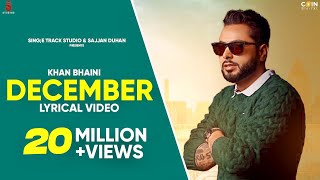 Khan Bhaini | December Lyrical Video | New Punjabi Songs | Latest Punjabi Song 2020 | Coin Digital