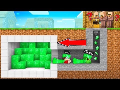 How Mikey and JJ Troll Villagers in Minecraft (Maizen)