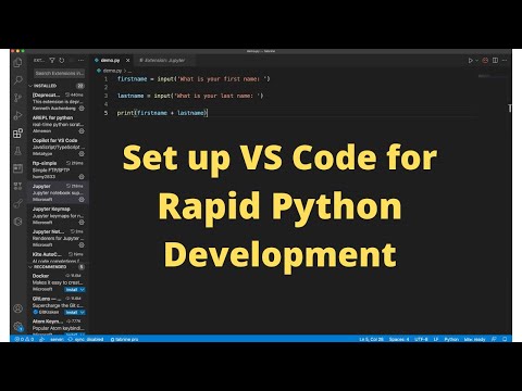 Setting Up VS Code Rapid Python Development